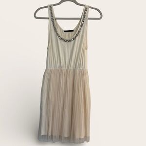 Heather Ivory Rhinestone Tulle Balletcore Dress XS